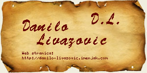 Danilo Livazović vizit kartica